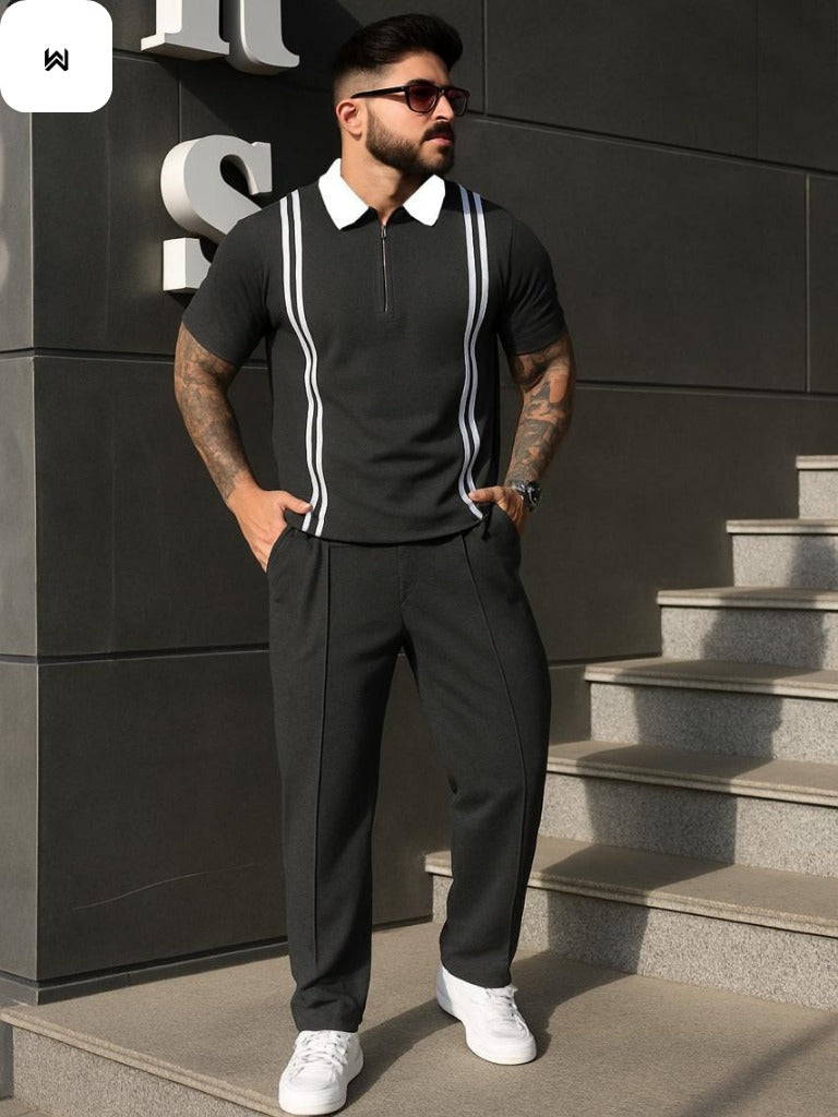 Zip Style Stripe Tracksuit
