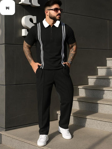 Zip Style Stripe Tracksuit