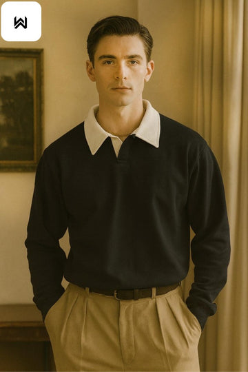 Old Money Collor Style Sweatshirt