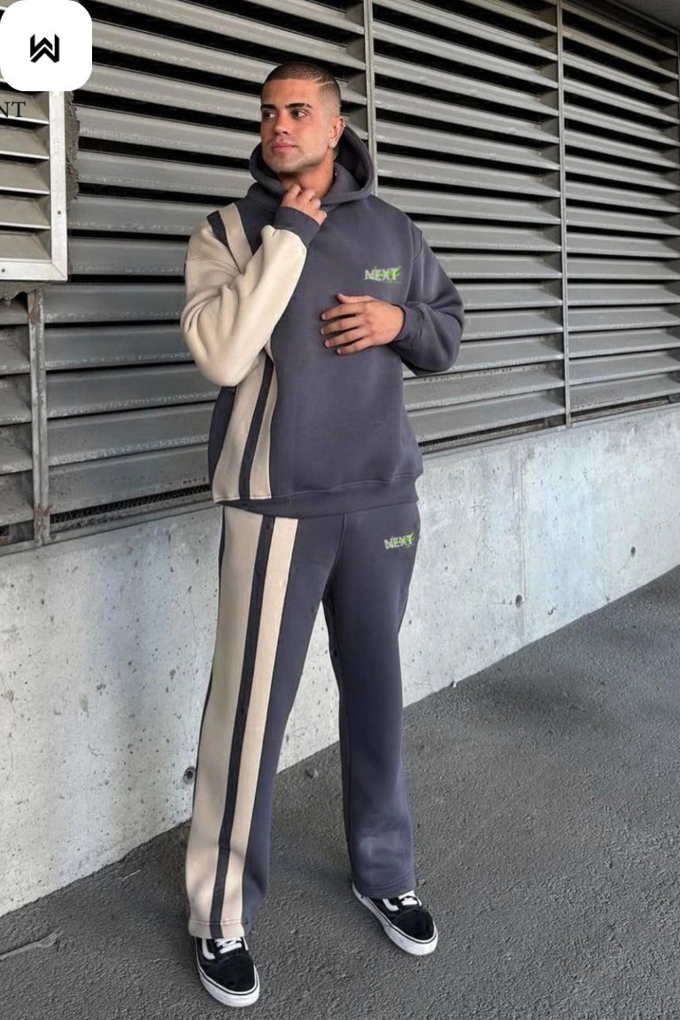 Next Printed Contrast Panel Track Suit